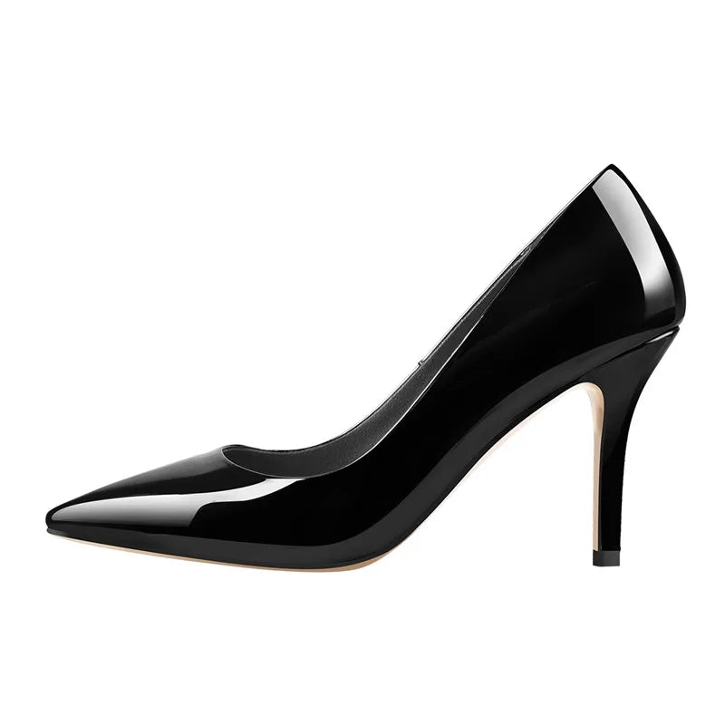 Patent Leather Pumps | Pointed Toe | 10cm Thin Heel