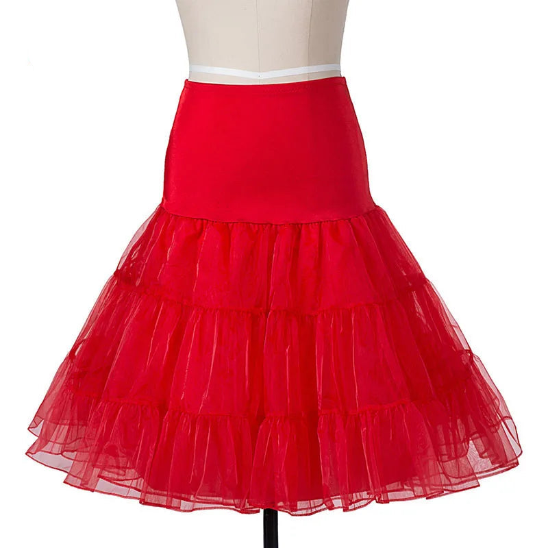 Vintage Polka Dot Puff Sleeve Dress | Petticoat | S–XXL