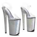 9-Inch Snake Print Platform Sandals - Peep Toe Exotic Dance Heels