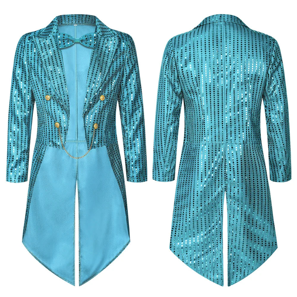 Men's Sequin Tailcoat | Longline Silhouette