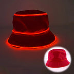 LED EL Wire Glow Bucket Hat | 7 Colors