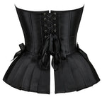 Brocade Overbust Corset | Peplum Ruffle | Steampunk & Burlesque | XS–7XL