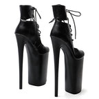 10-Inch Matte Platform Ankle Boots | Lace-Up