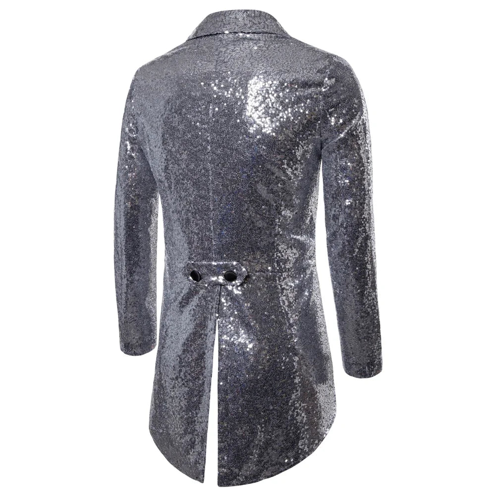 Sequin Tailcoat | Contrast Lapels