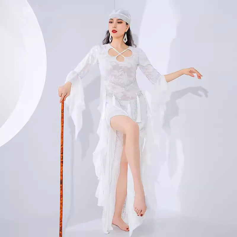 Saidi Baladi Dress | Floral Lace 4-Piece Set