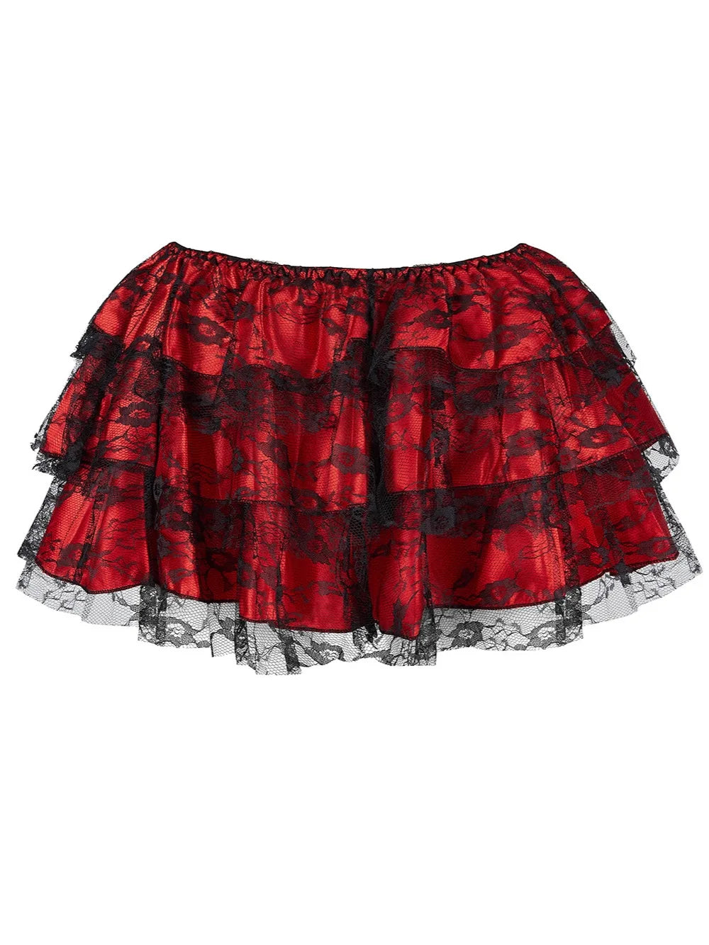 Gothic Ruffle Mini Skirt | Lace Layers