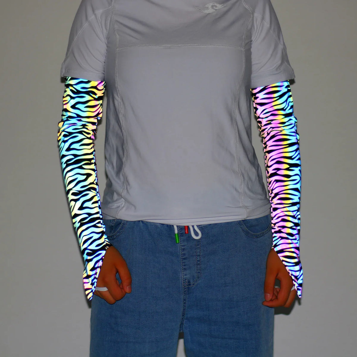 Holographic Reflective Arm Sleeves | Festival & Rave Accessory | 5 Prints