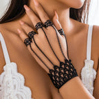 Lace Hand Harness | Black Chains