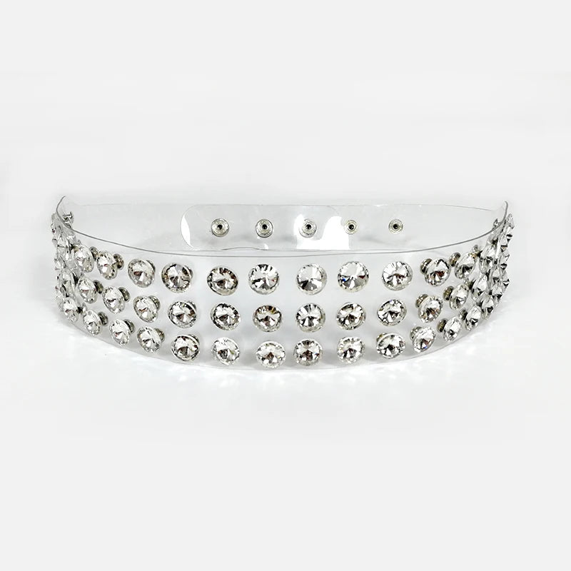 Rhinestone Crystal Wide Belt | Corset Waistband