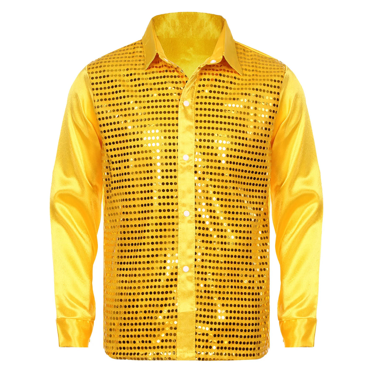 Men's Sequin Shirt | Long-Sleeve Sparkle