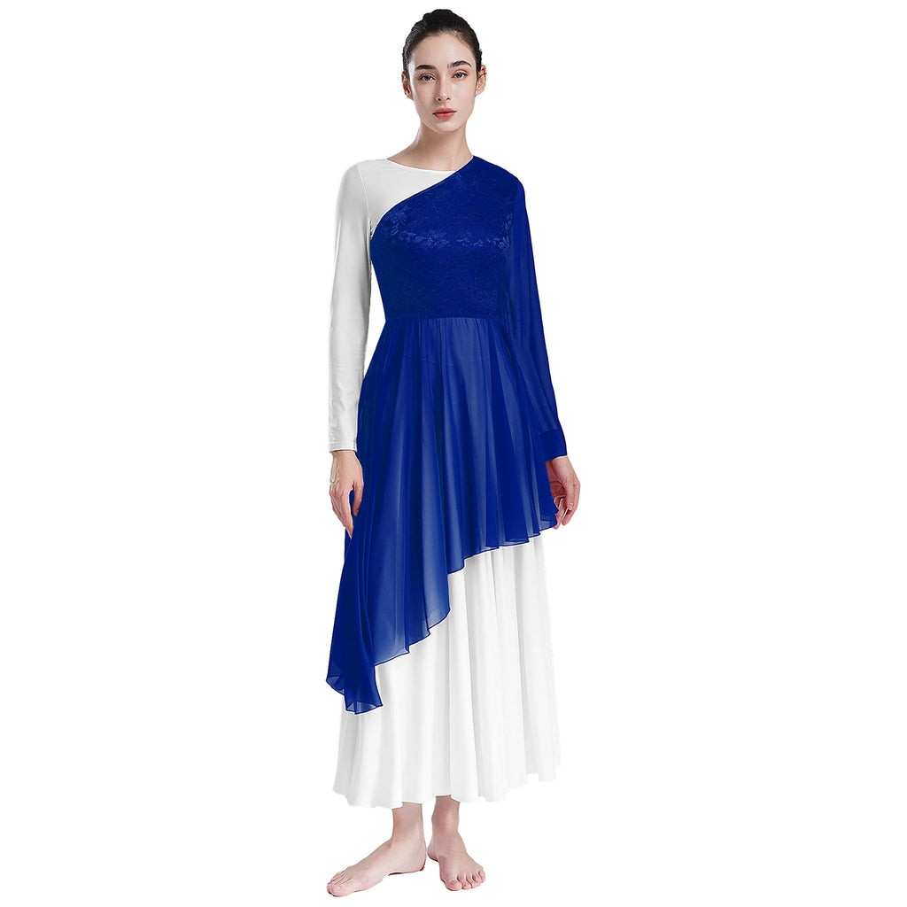Lace Chiffon Praise Dance Overlay