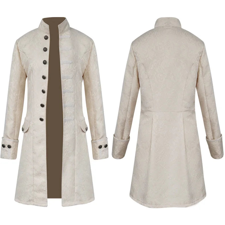 Victorian Steampunk Trench Coat & Shirt | Medieval Renaissance Costume | S–4XL
