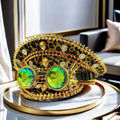 Steampunk Captain Hat | Leopard Print & Gold Goggles | Size 58/59
