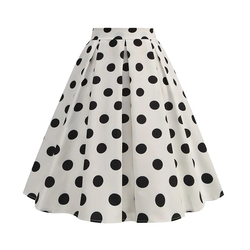 Polka Dot Midi Skirt | High Waist | S–XXL