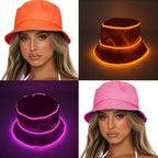 LED EL Wire Glow Bucket Hat | 7 Colors