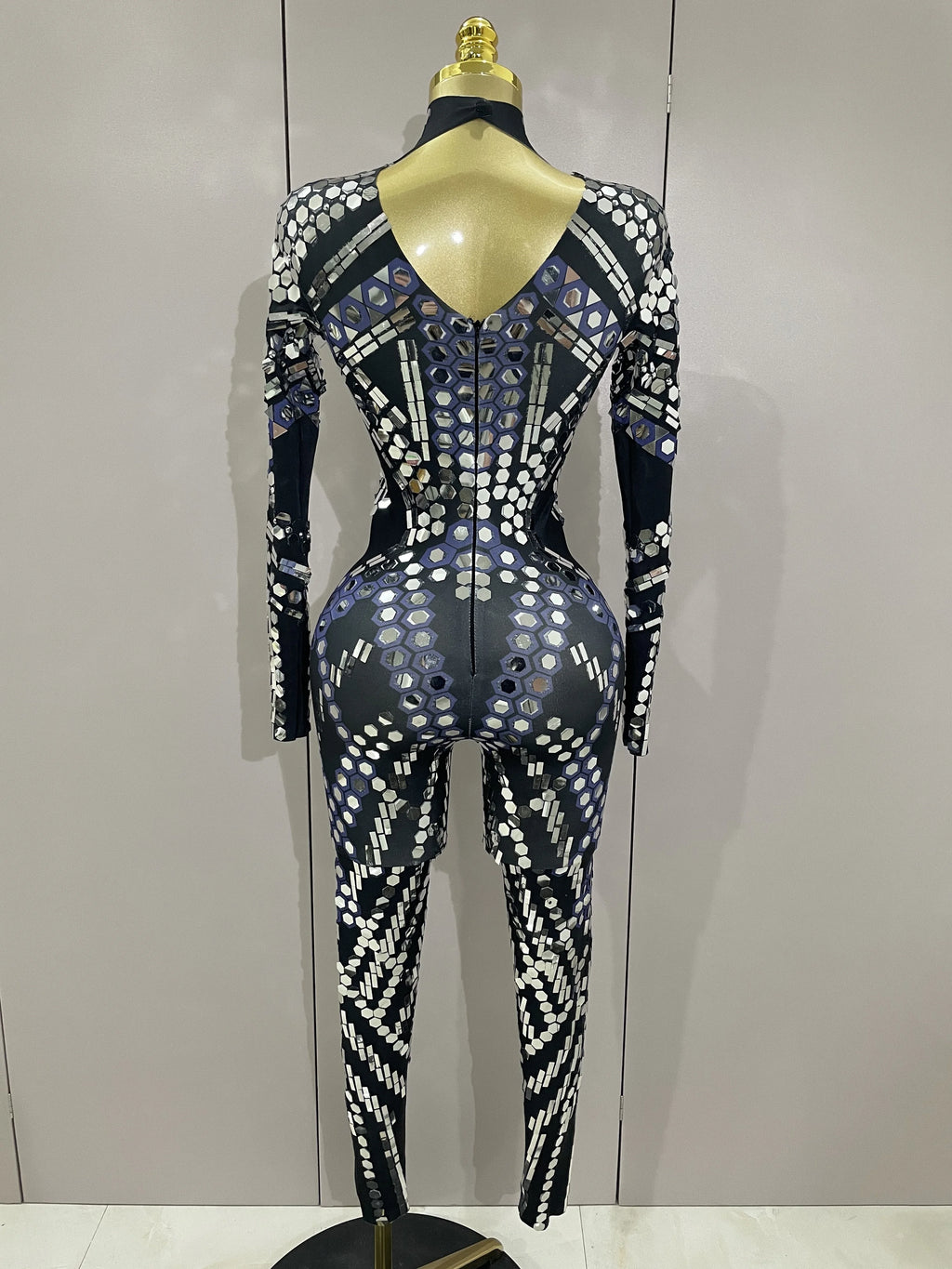 Mirror Sequin Jumpsuit | Full-Length | Stage & Performance