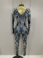 Mirror Sequin Jumpsuit | Full-Length | Stage & Performance