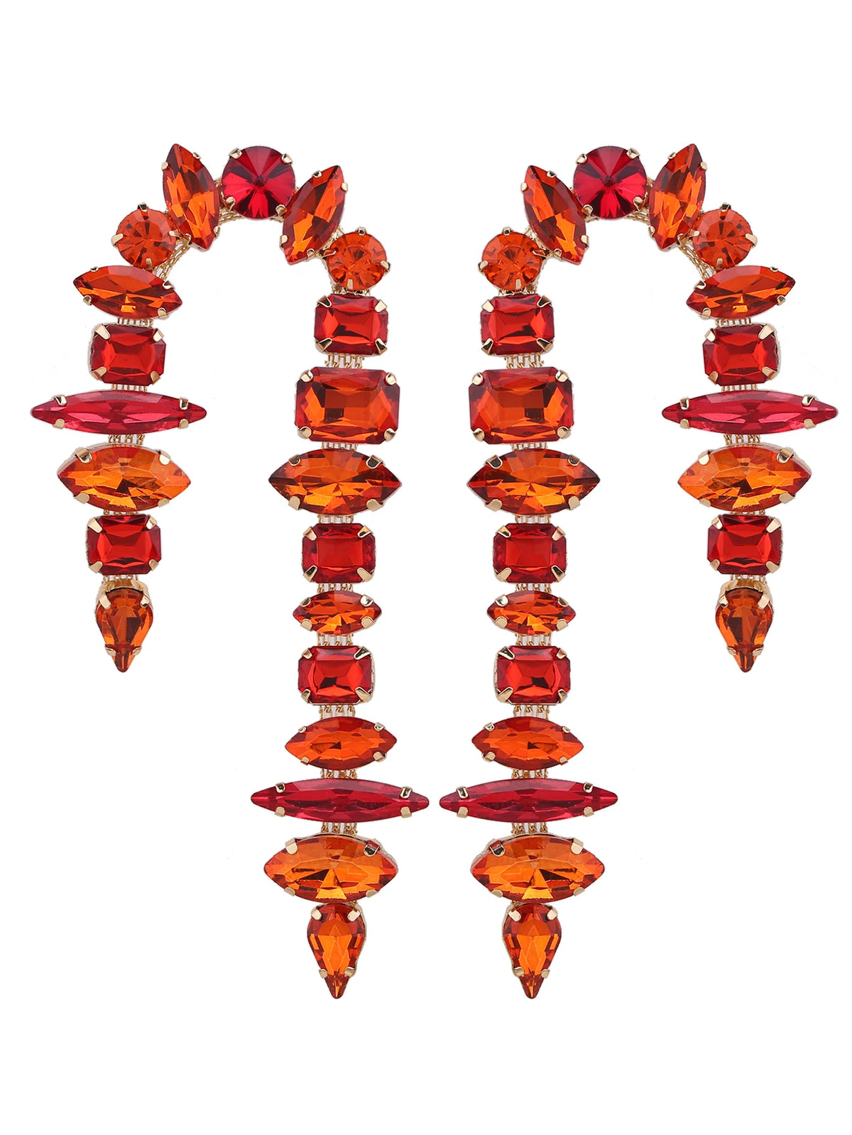 Rhinestone Drop Earrings | Tassel Sparkle