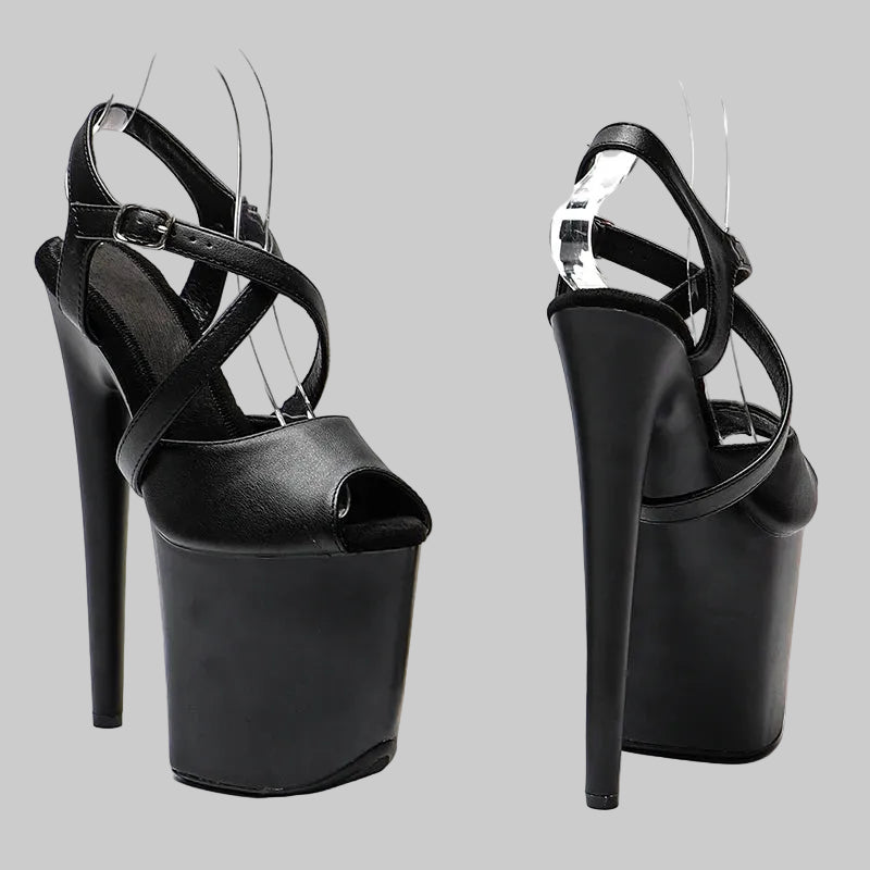 Matte 8-Inch Platform Pole Dance Heels