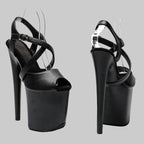 Matte 8-Inch Platform Pole Dance Heels