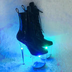8-Inch LED Light-Up Platform Boots