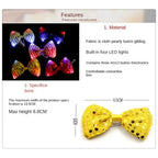LED Light-Up Sequin Bow Tie | 3 Flash Modes | 10 Colors