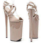 10-Inch Patent Platform Heels | Open Toe