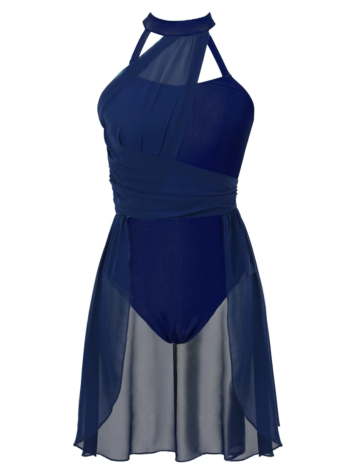 Chiffon Lyrical Dance Dress | Cut-Out Back | Front Slit Skirt