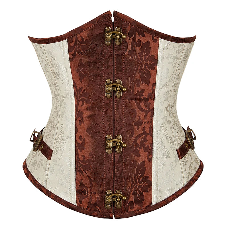 Steampunk Underbust Corset | Jacquard Lace-Up | 6 Colors | S-2XL