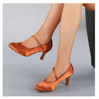 Satin Ballroom Dance Shoes | Closed Toe | 5.5cm & 7.5cm Heel