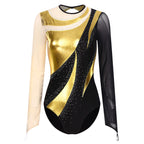 Rhinestone Dance Leotard | Long Sleeve | Mock Neck