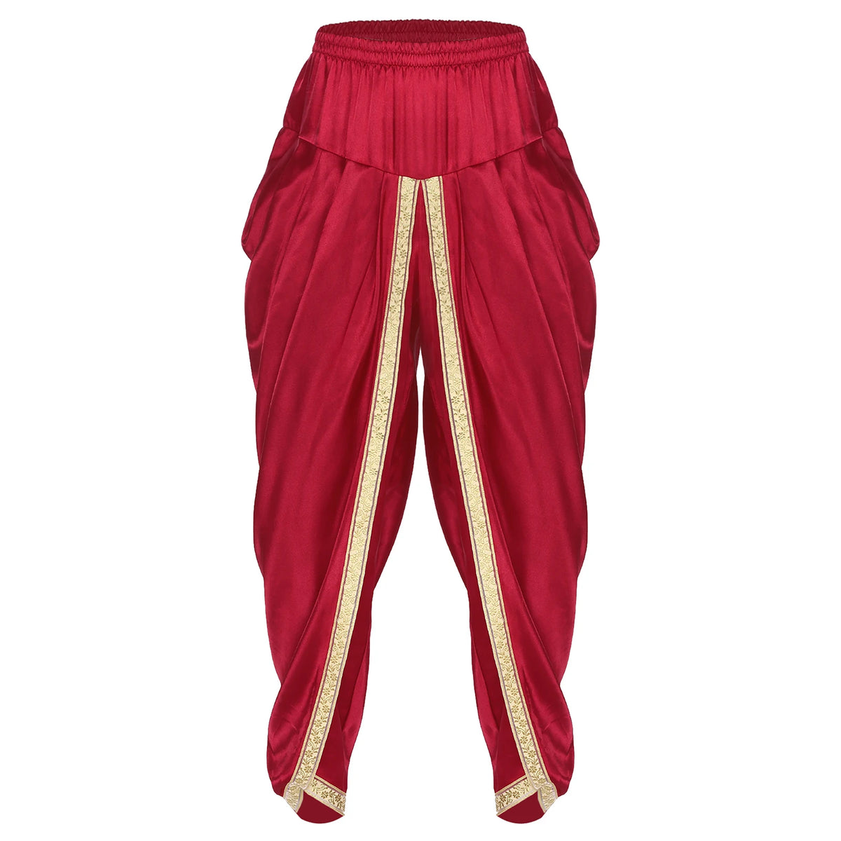 Men's Satin Dhoti Pants | Draped | Elastic Waist