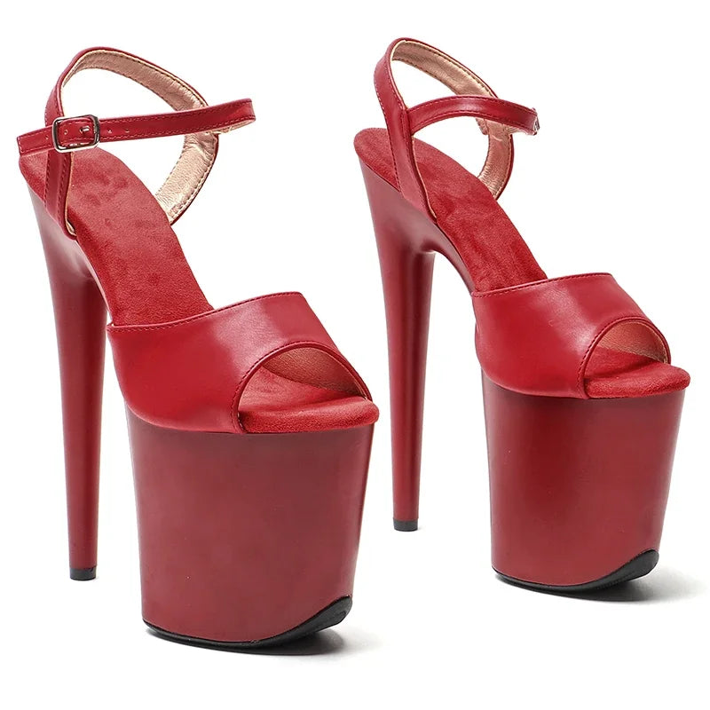 20cm Platform Sandals - High Heel Slip-On Dance Shoes