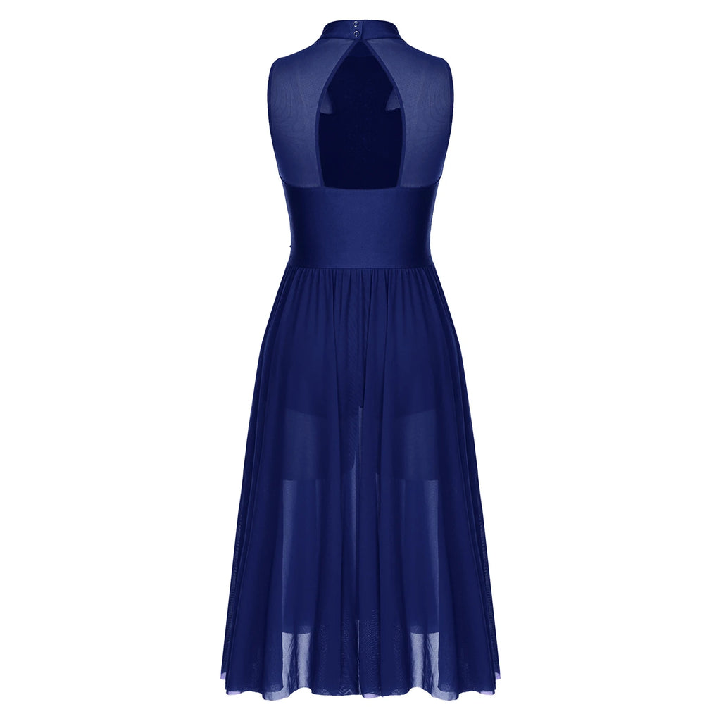 Celestial Rhinestone Keyhole Dance Dress
