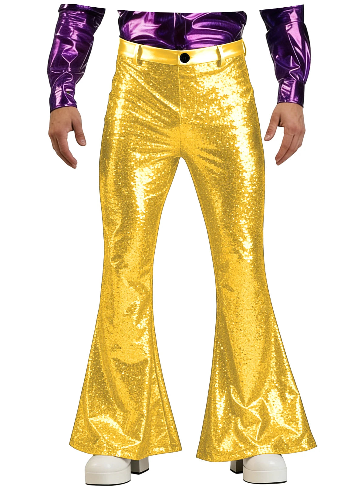 Men's Sequin Pants | Disco Bell-Bottoms