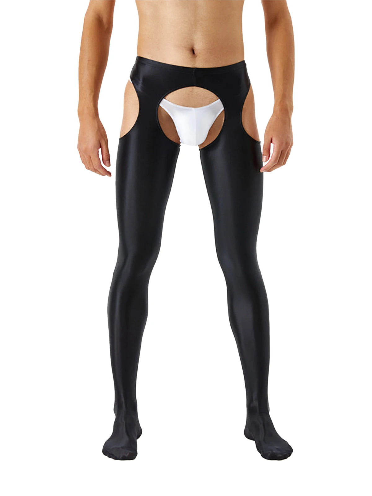 Men's Glossy Dance Tights | Footed | Stretch Fit