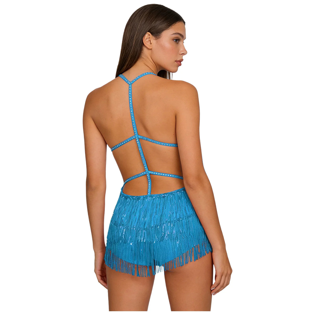 Starlight Tassel Sequin Latin Dance Bodysuit