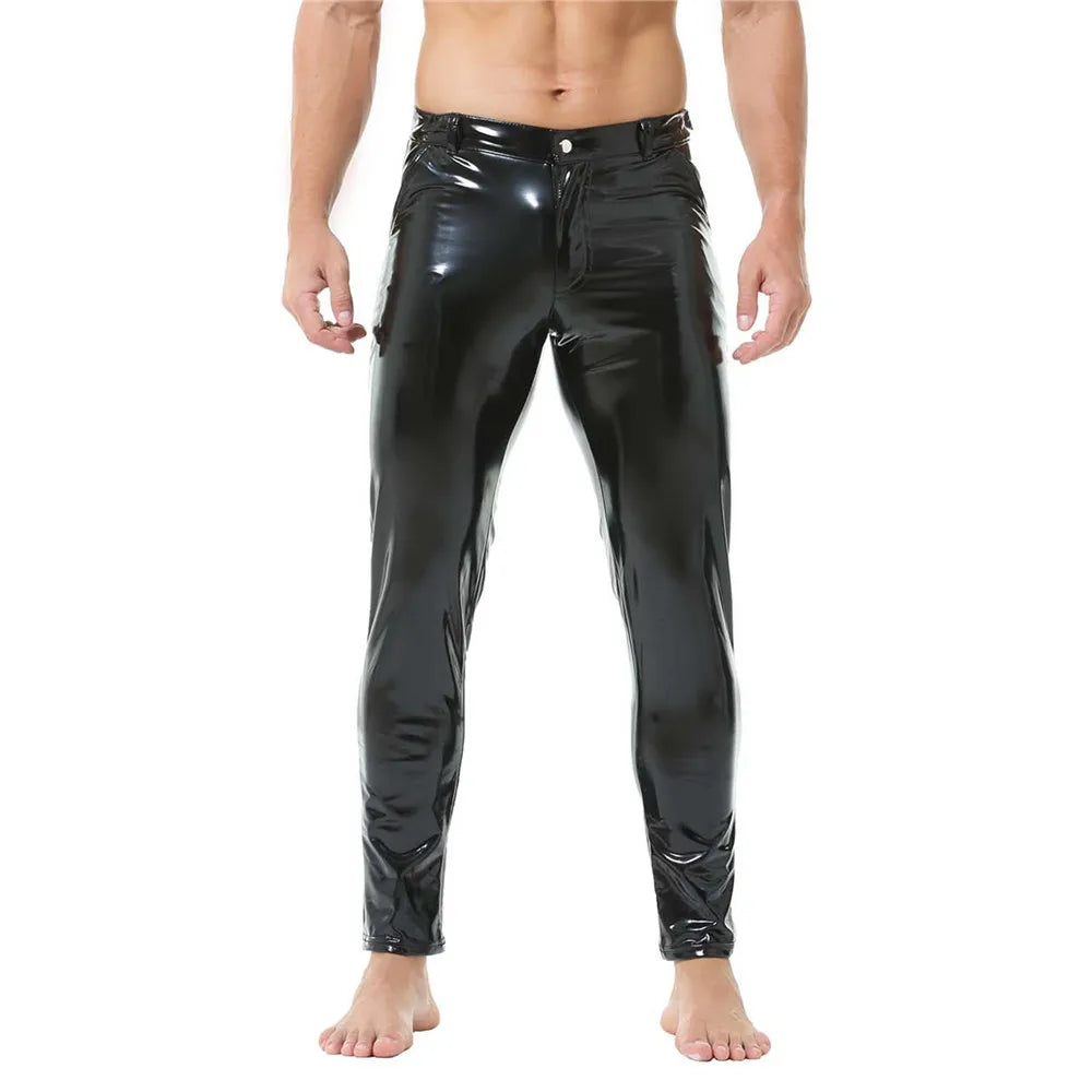 Men’s Faux Leather Pants | Wet Look