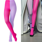 Two-Tone Colorblock Tights | Dopamine Colors | 27 Combos