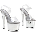 7-Inch Transparent Platform Sandals - High Heel Dance Shoes