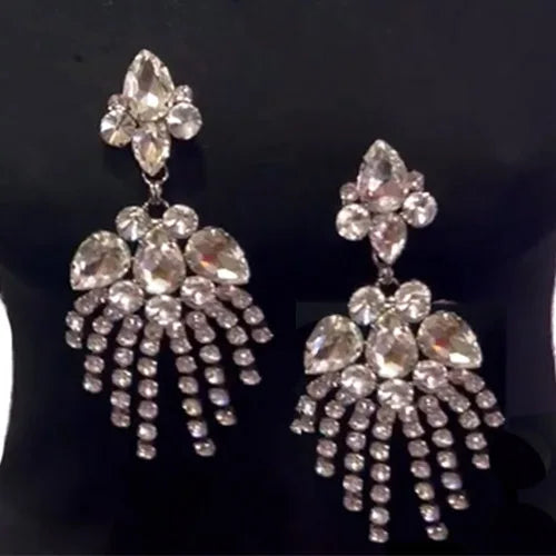 Crystal Rhinestone Necklace & Earring Set | Drag & Bridal Jewelry