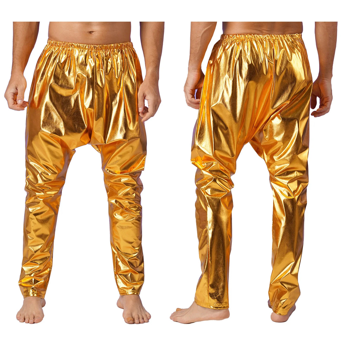 Men's Metallic Flare Pants | Jazz Dance | Shiny Finish