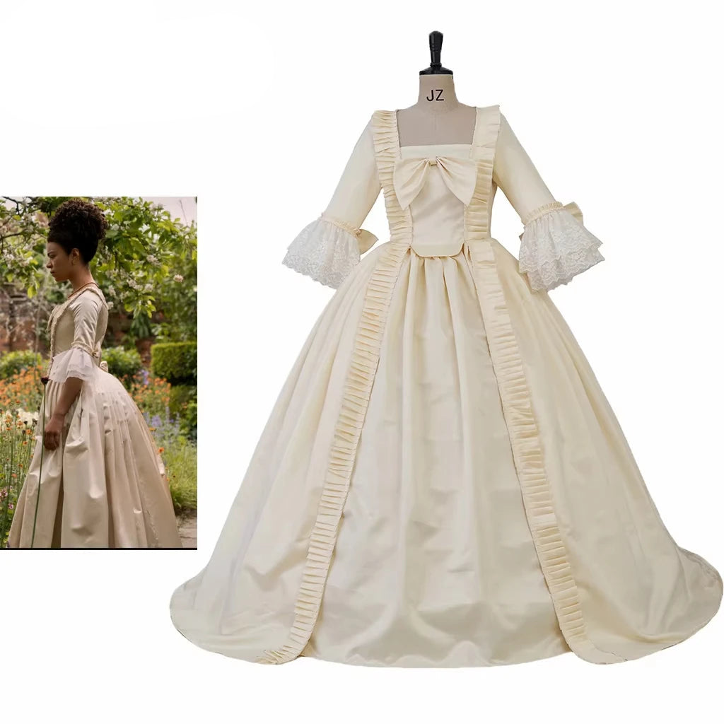 Queen Charlotte Gown | Ivory Regency Ball Gown