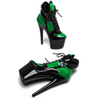 7-Inch Patent Mix-Color Ankle Boots