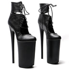 10-Inch Matte Platform Ankle Boots | Lace-Up