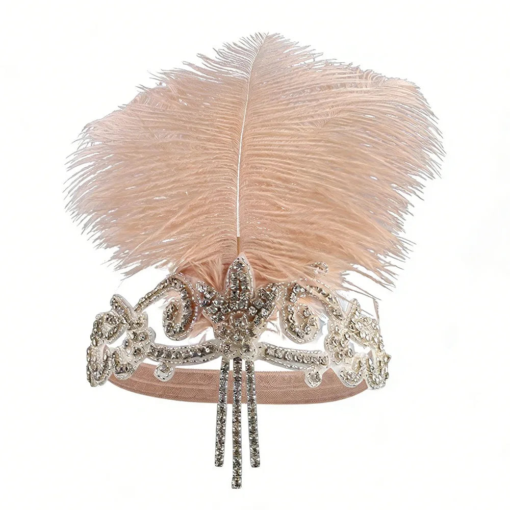 Flapper Headpiece | Rhinestones & Feathers