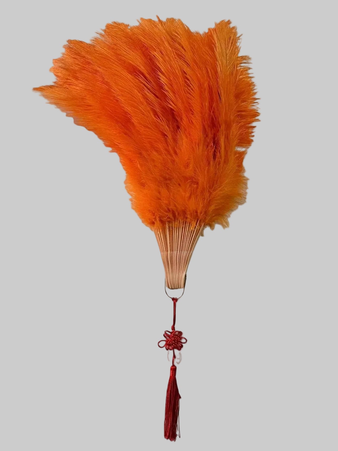 Feather Fan - Handcrafted Samba Carnival Performance Fan with Rhinestones
