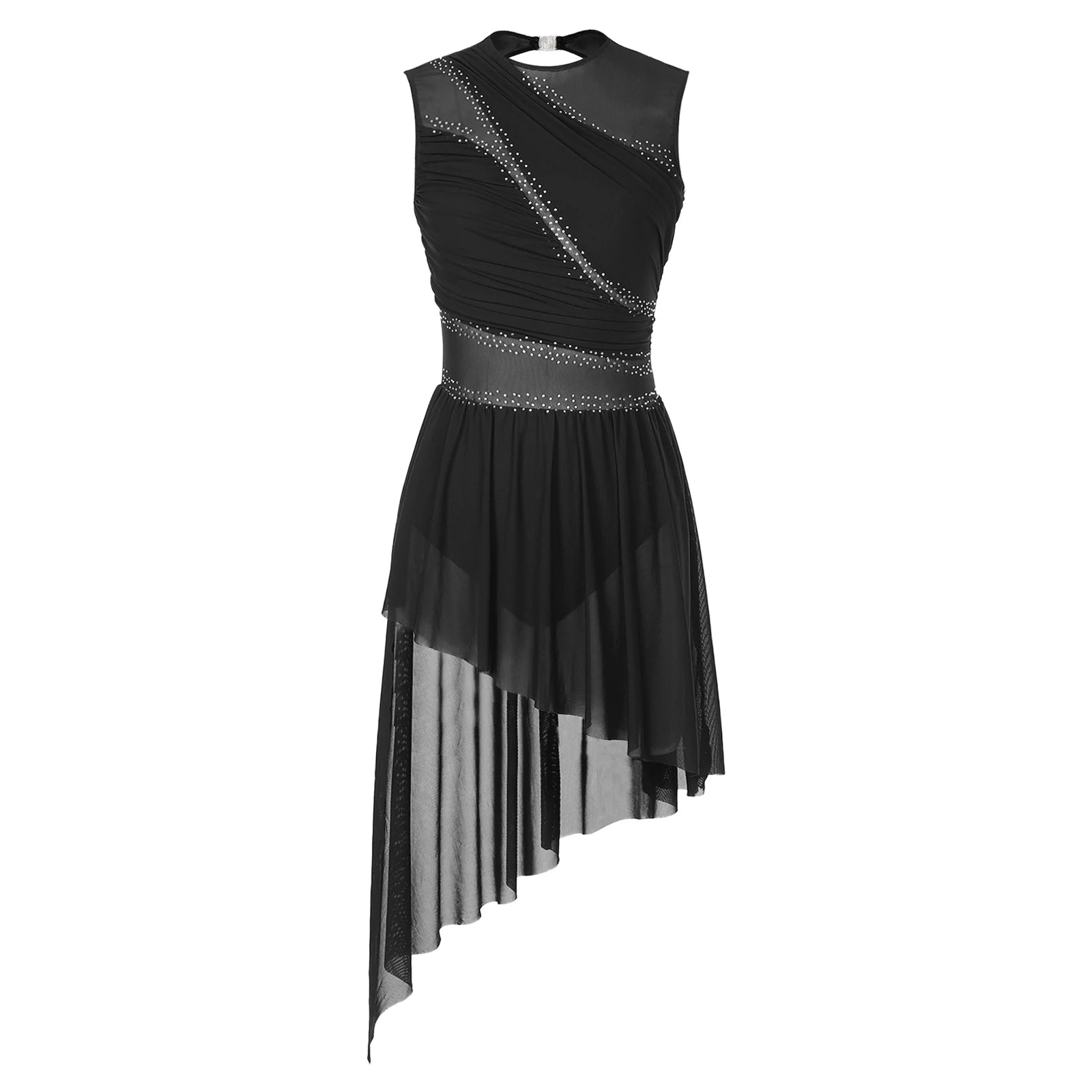 Rhinestone Lyrical Dress | Keyhole Back | Figure Skating