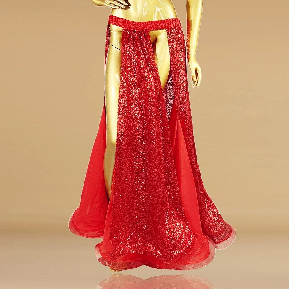 Belly Dance Skirt | Sequin Slit Panels