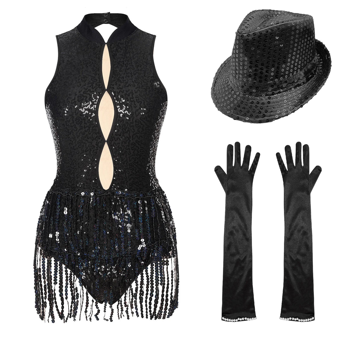 Prism Rhinestone Long-Sleeve Performance Leotard